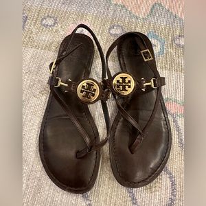 Tory Burch brown size 7 sandals euc